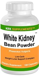 White Kidney Bean Extract 400mg 180 Capsules Carb Blocker KRK SUPPLEMENTS