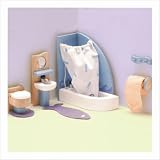 Le Toy Van ME053 Peppermint Powder Doll House Bathroom Set