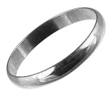 Image of 9ct White Gold 3mm D Shape Wedding Ring