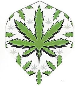 #3400 Poly Pot Leaf Dart Flights - Standard/White