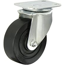 E.R. Wagner Americaster Plate Caster, Swivel, Dust Cover, Polyolefin Wheel