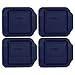 Pyrex Blue Plastic Lid for 2 Quart 8-inch Square Baking Dish #222-PC (4-Pack)