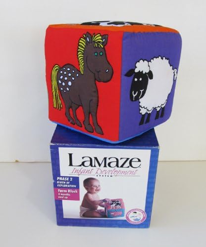 Lamaze Infant Development Fabric Farm Animal Block