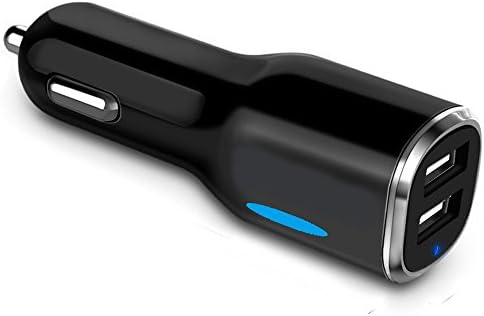 doxxxvo 24W/4.8A 2-Port Dual USB Car Charger for iPhone 6 Plus/6/5S/5/4, iPad, Samsung Galaxy, Smart Phone, Tablets (Blue)