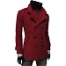 TheLees Mens double breasted turtle neck inner padding PEA coat
