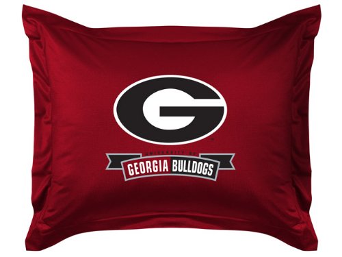 Best Quality Georgia Bulldogs Pillow Sham Bright Red By Pem America