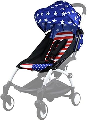Generic Color Pack - Canopy and Seat Pad Set Compatible Fit For BabyZen YOYO YOYO+ Stroller (Flag)