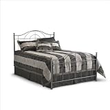 Queen Fashion Bed Group Carrington Metal Poster Bed in Vintage Silver