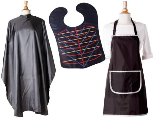 3-piece Hair Cutting Helper - Hair Cutting Cape, Hair Scissor Cutting Guide & Salon Apron