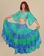 Tiered Silk Skirt in Shades of Blue