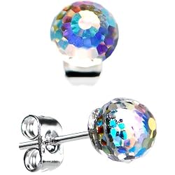 Aurora Disco Ball Stud Earrings MADE WITH SWAROVSKI ELEMENTS