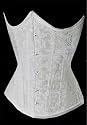 Strapless White Underbust Corset, Waist Cincher, Body Shaper
