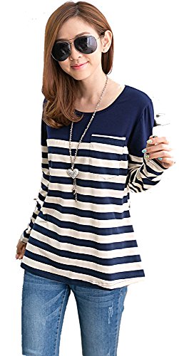 長袖Tシャツ ボーダー 縞模様 チュニック 長袖シャツ トレーナー キュート エレガンス カジュアル レディース 秋物 冬物 可愛いスカーフ付き R444