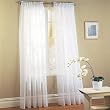2 Piece Solid White Sheer Window Curtains/drape/panels/treatment 60w X 84l