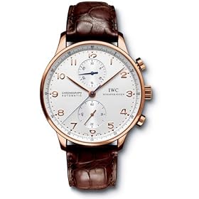 Click here to buy IWC Portuguese Chrono-Automatic 18kt Rose Gold Brown Mens Watch 3714-02 by IWC.