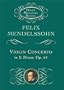 Violin Concerto in E Minor (Dover Miniature Music Scores)