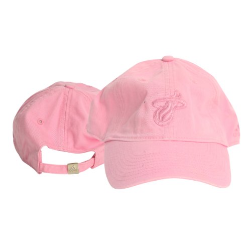 Miami Heat Slouch Fit Adjustable Baseball Hat by Adidas - Pink