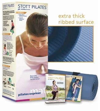 Stott Pilates Express Pilates Mat DVD Gift Pack (Blue Mat)