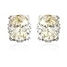 Sterling Silver Canary Cubic Zirconia Oval Earrings by Cheline