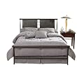 Mid-Town Metal Sleigh Bed-King-Gun Metal