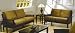 Kitchen & Housewares : 2 PC SOFA SET SOFA AND LOVESEAT MICROFIBER WITH CAPPUCCINO WOOD TRIM NEW