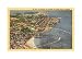 Aerial View of Monterey Bay, California Art Poster Print, 17x11
