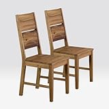 Stühle aus Eiche, 2 Stück, Holzstühle, Esszimmerstühle, Werner, geölt