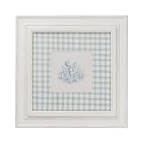 Boy with Bunny Toile Framed Print