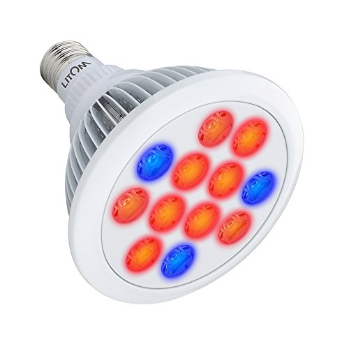 Litom Latest 36W LED Plant Growing Lights, E27 Bulbs for Indoor Garden Greenhouse Hydroponic Lamps