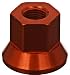 Eastern BMX Bike Axle Nuts - 3/8 Inch - Pearl Flame Orange