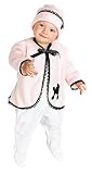 Poodle Coat & Hat Set - Pink : 0-6 Months