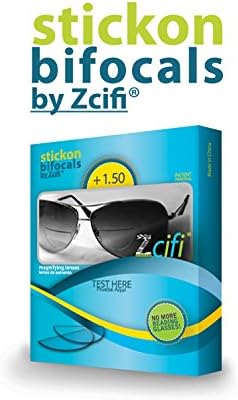 ***2 Packs*** +1.50 Stick on Bifocals (Removable/Reusable) Lenses by Zcifi
