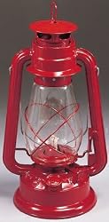 Red Kerosene Lantern 12" Tall