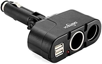 Dasteck 3.1A/15.5W Dual USB Car Charger with 2 Socket one of the Cigar Cigarette Lighter Car Splitter Adapter charger for iphone tablet samsung and more.