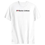 T-Shirt White  I Love Saint Johns  Michigan Usa City