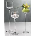 Kerzenhalter Kerzenst�nder Kerzenleuchter Kerzenglas Glas 30 cm