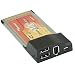 PCMCIA COMBO KARTE F�R NOTEBOOK USB 2.0 & FIREWIRE, MIT SOFTWARE UND FireWire KABEL CARDBUS