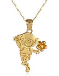 Nickelodeon "Dora" Girls Gold Over Sterling Silver November Birthstone Pendant Necklace