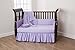 American Baby Company 100% Cotton Percale Crib Bumper, Lavender