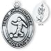 Sterling Silver Saint Christopher Mens-Boys Soccer Medal and 24-inch Chain