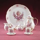 10 Piece Porcelain Cherub Doll Tea Set