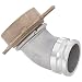 Dixon 40A-45TCAL Aluminum Cam and Groove Hose Fitting, Tank Car Adapter, 4" Swivel Railroad Thread x 4" 45 Degree Plug