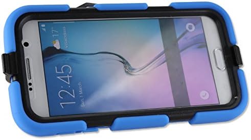 Latest Protective Case for Samsung Galaxy S6 - Water/dust/shock Resistant - Perfect for Boys & Girls Men & Women Military Style Influence - Protect Your Awesome New Phone - Lifetime Guarantee on Case - Built in Screen Protector & Removable Belt Clip (Blue)