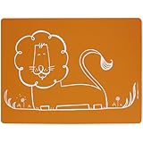 modern-twist Baby Meal-Mat Silicone Placemat, Dandy Lion, Orange