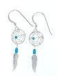Beautiful! Southwest Sterling-silver Dream Catcher dangle-earrings