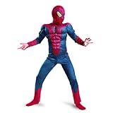 The Amazing Spiderman Movie Deluxe Muscle Costume 7-8 Includes Mask and Gloves