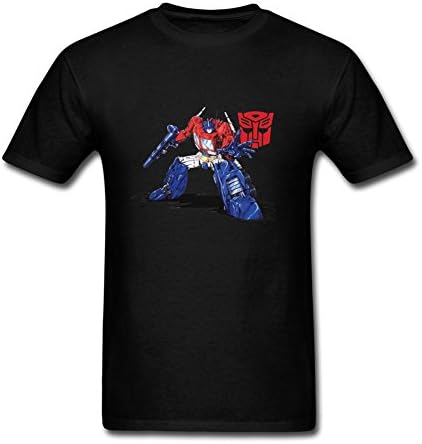 WUJIXIAN Men's Transformers Optimus Prime T Shirt L Black