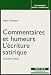 Commentaires et humeurs : L'ecriture satirique