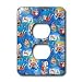 Lee Hiller Designs Holidays Christmas - Tropical Santa and Rudolph Scuba Diving, Fishing and Swimming - Light Switch Covers - 2 plug outlet cover