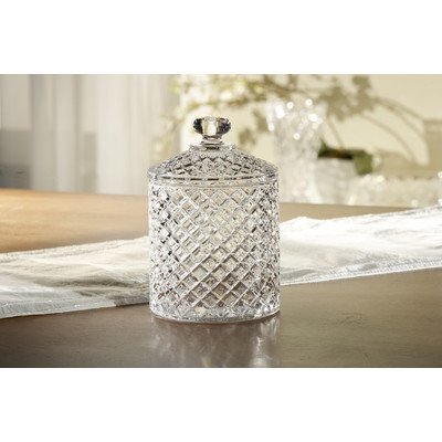 Fifth Avenue Crystal Muirfield Faceted Crystal Covered Jar- 5-1/2-Inch D by 8.25-Inch H On Sale